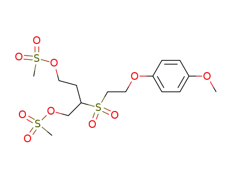 Molecular Structure of 68381-75-9 (2-{[2-(4-methoxyphenoxy)ethyl]sulfonyl}butane-1,4-diyl dimethanesulfonate)