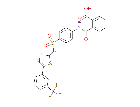 <i>N</i>-{4-[5-(3-trifluoromethyl-phenyl)-[1,3,4]thiadiazol-2-ylsulfamoyl]-phenyl}-phthalamic acid