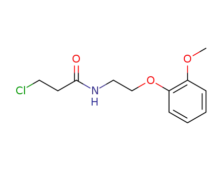 N-<2-(2-Methoxy-phenoxy)-aethyl>-3-chlor-propionsaeure-amid