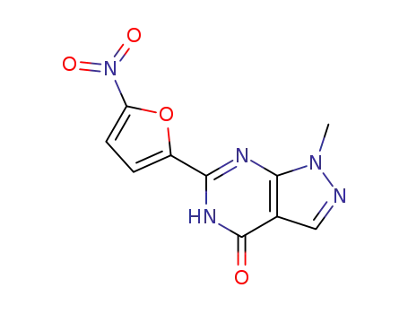1-methyl-6-(5-nitro-furan-2-yl)-1,5-dihydro-pyrazolo[3,4-<i>d</i>]pyrimidin-4-one