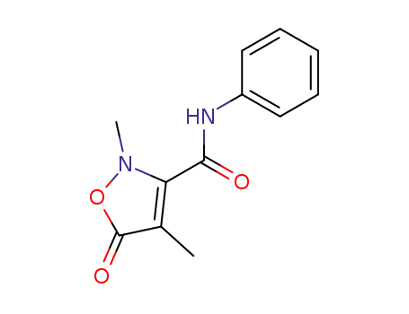 Molecular Structure of 63285-95-0 (3-Isoxazolecarboxamide, 2,5-dihydro-2,4-dimethyl-5-oxo-N-phenyl-)