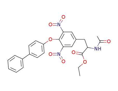 DL-N-Acetyl-3-<3,5-dinitro-4-(4-phenyl-phenoxy)-phenyl>-2-amino-propionsaeure-ethylester