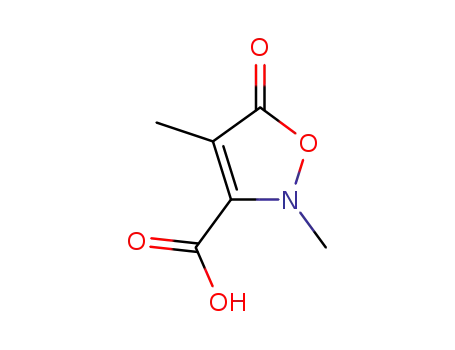 Molecular Structure of 63285-92-7 (3-Isoxazolecarboxylic acid, 2,5-dihydro-2,4-dimethyl-5-oxo-)
