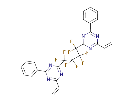 Molecular Structure of 123528-62-1 (α,ω-di-(2-vinyl-4-phenyl-s-triazinyl-6)perfluorobutane)