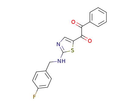 Molecular Structure of 73161-52-1 ([2-(4-fluoro-benzylamino)-thiazol-5-yl]-phenyl-ethanedione)