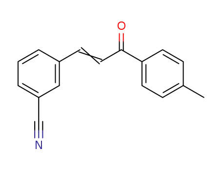 Molecular Structure of 62584-54-7 (Benzonitrile, 3-[3-(4-methylphenyl)-3-oxo-1-propenyl]-)