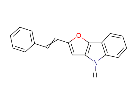 Molecular Structure of 61082-85-7 (4H-Furo[3,2-b]indole, 2-(2-phenylethenyl)-)