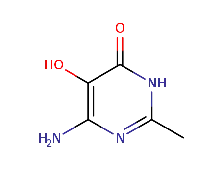Molecular Structure of 36591-61-4 (4(1H)-Pyrimidinone, 6-amino-5-hydroxy-2-methyl- (9CI))