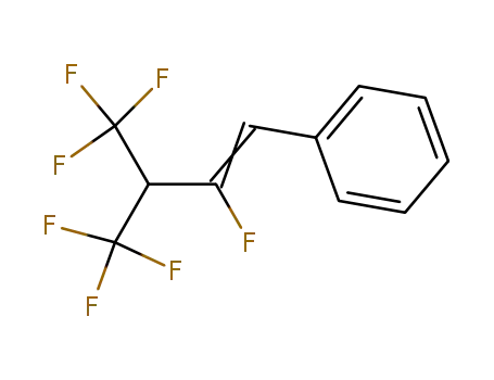 Molecular Structure of 52211-79-7 (Benzene, [2,4,4,4-tetrafluoro-3-(trifluoromethyl)-1-butenyl]-)