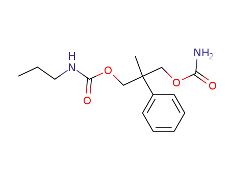 Molecular Structure of 25385-13-1 (N-Propylcarbamic acid β-(carbamoyloxymethyl)-β-methylphenethyl ester)