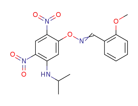 Benzaldehyde, 2-methoxy-,
O-[5-[(1-methylethyl)amino]-2,4-dinitrophenyl]oxime