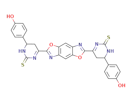 Molecular Structure of 72130-14-4 (6,6'-bis-(4-hydroxy-phenyl)-5,6,5',6'-tetrahydro-1<i>H</i>,1'<i>H</i>-4,4'-benzo[1,2-<i>d</i>;4,5-<i>d</i>']bisoxazole-2,6-diyl-bis-pyrimidine-2-thione)