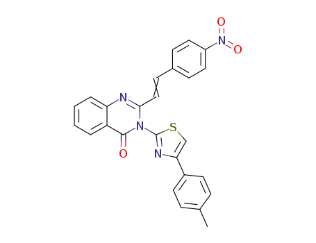 2-(4-nitro-styryl)-3-(4-<i>p</i>-tolyl-thiazol-2-yl)-3<i>H</i>-quinazolin-4-one
