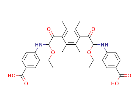 1,2,4,5-Tetramethyl-3,6-bis-<ethoxy-(4-carboxy-anilino)-acetyl>-benzol