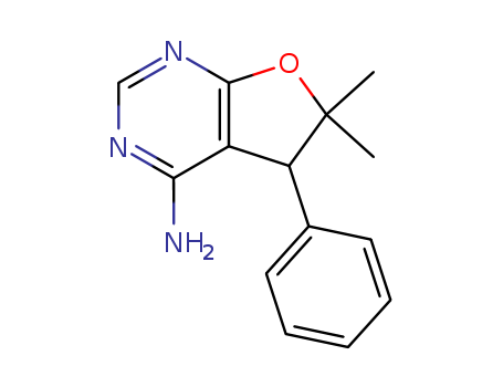 Furo[2,3-d]pyrimidin-4-amine,5,6-dihydro-6,6-dimethyl-5-phenyl- cas  25844-54-6