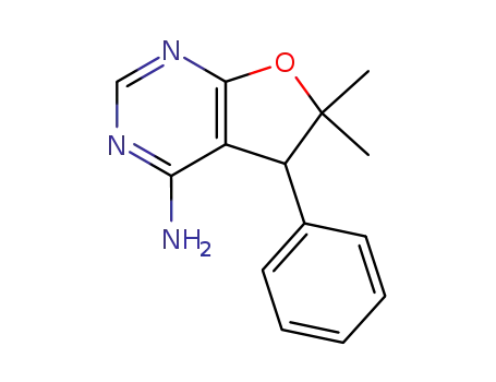 Molecular Structure of 25844-54-6 (6,6-dimethyl-5-phenyl-5,6-dihydrofuro[2,3-d]pyrimidin-4-amine)