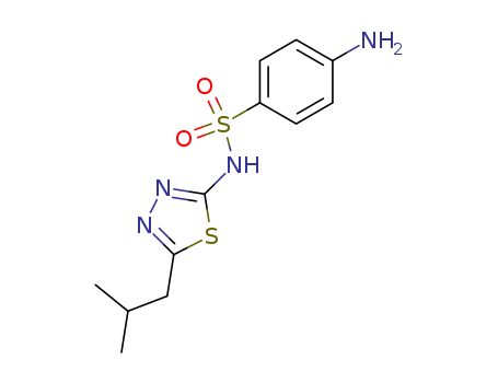 Benzenesulfonamide,4-amino-N-[5-(2-methylpropyl)-1,3,4-thiadiazol-2-yl]- cas  3571-94-6