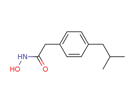 Molecular Structure of 3347-48-6 (2-[4-(2-Methylpropyl)phenyl]acetohydroxamic acid)