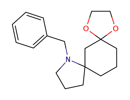 Molecular Structure of 61563-70-0 (1,4-Dioxa-8-azadispiro[4.1.4.3]tetradecane, 8-(phenylmethyl)-)