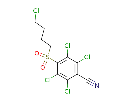 Molecular Structure of 56916-65-5 (2,3,5,6-tetrachloro-4-[(4-chlorobutyl)sulfonyl]benzonitrile)