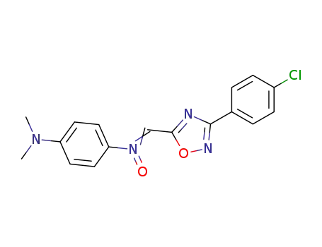 Molecular Structure of 73217-50-2 (<i>N</i>'-[3-(4-chloro-phenyl)-[1,2,4]oxadiazol-5-ylmethylene]-<i>N</i>,<i>N</i>-dimethyl-benzene-1,4-diamine <i>N</i>'-oxide)