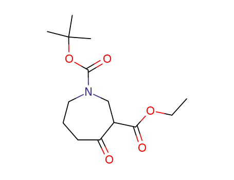 Molecular Structure of 98977-37-8 (ETHYL 1-BOC-4-OXO-3-AZEPANECARBOXYLATE)