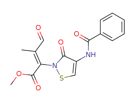 (<i>Z</i>)-2-(4-benzoylamino-3-oxo-3<i>H</i>-isothiazol-2-yl)-3-methyl-4-oxo-but-2-enoic acid methyl ester