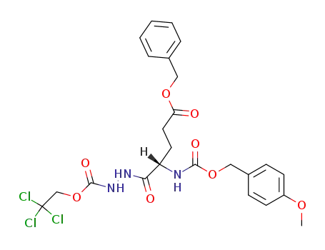 (S)-4-(4-Methoxy-benzyloxycarbonylamino)-5-oxo-5-[N'-(2,2,2-trichloro-ethoxycarbonyl)-hydrazino]-pentanoic acid benzyl ester
