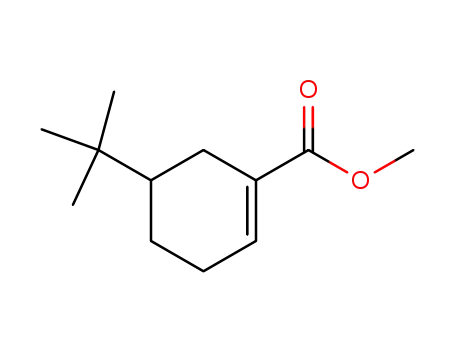 Molecular Structure of 62153-43-9 (1-Cyclohexene-1-carboxylic acid, 5-(1,1-dimethylethyl)-, methyl ester)