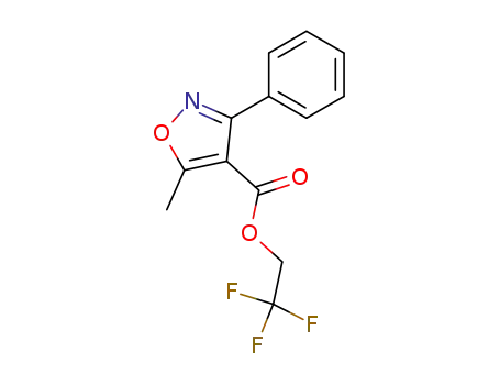 Molecular Structure of 61728-31-2 (4-Isoxazolecarboxylic acid, 5-methyl-3-phenyl-, 2,2,2-trifluoroethyl ester)