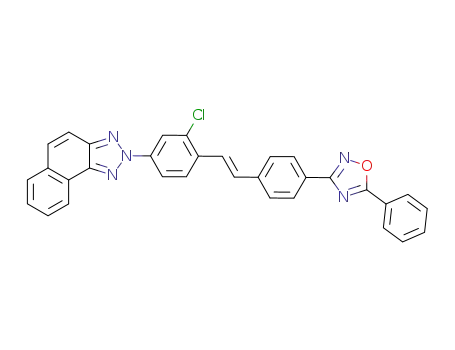 2H-Naphtho[1,2-d]triazole,
2-[3-chloro-4-[2-[4-(5-phenyl-1,2,4-oxadiazol-3-yl)phenyl]ethenyl]phenyl]-