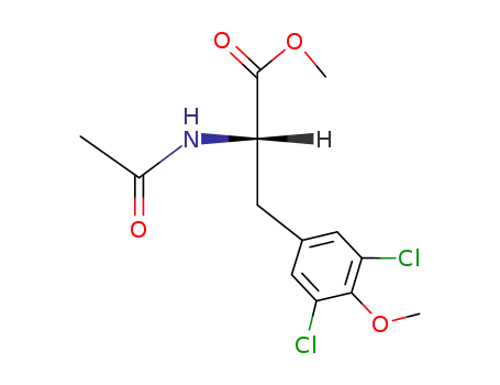 Molecular Structure of 67591-19-9 (L-Tyrosine, N-acetyl-3,5-dichloro-O-methyl-, methyl ester)