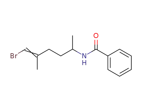 Molecular Structure of 69169-42-2 (N-((Z)-5-Bromo-1,4-dimethyl-pent-4-enyl)-benzamide)