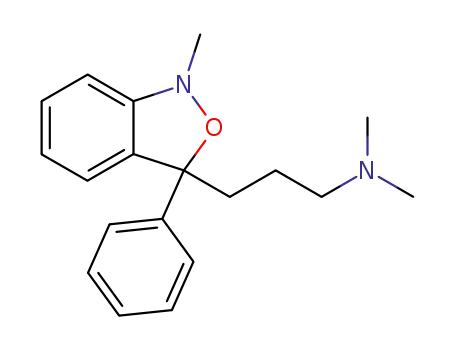 Molecular Structure of 38735-63-6 (dimethyl-[3-(1-methyl-3-phenyl-1,3-dihydro-benzo[<i>c</i>]isoxazol-3-yl)-propyl]-amine)