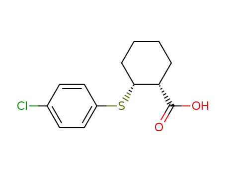 (+/-)-cis-2-<4-Chlor-phenylmercapto>-cyclohexancarbonsaeure