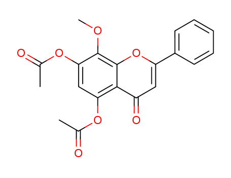 4H-1-Benzopyran-4-one,5,7-bis(acetyloxy)-8-methoxy-2-phenyl-
