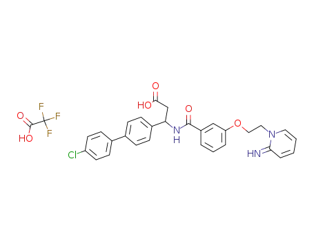 3-(4'-chlorobiphenyl-4-yl)-3-{3-[2-(2-imino-2H-pyridin-1-yl)ethoxy]benzoylamino}propionic acid trifluoroacetate