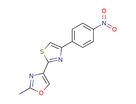 Molecular Structure of 96461-28-8 (2-methyl-4-[4-(4-nitro-phenyl)-thiazol-2-yl]-oxazole)