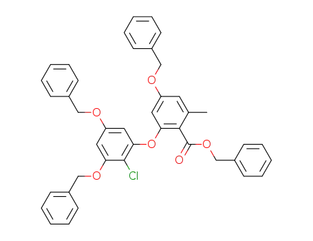 Benzoic acid,
2-[2-chloro-3,5-bis(phenylmethoxy)phenoxy]-6-methyl-4-(phenylmethoxy
)-, phenylmethyl ester