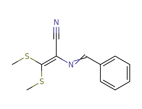 Molecular Structure of 60367-58-0 (2-Propenenitrile, 3,3-bis(methylthio)-2-[(phenylmethylene)amino]-)