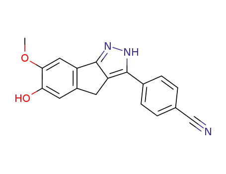 Benzonitrile,
4-(1,4-dihydro-6-hydroxy-7-methoxyindeno[1,2-c]pyrazol-3-yl)-