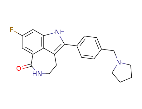 8-fluoro-2-(4-pyrrolidin-1-ylmethyl-phenyl)-1,3,4,5-tetrahydro-azepino[5,4,3-cd]indol-6-one