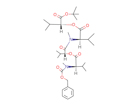 N-Benzyloxycarbonyl-N-methyl-D-Val-D-α-hydroxy-isovaleryl-N-methyl-D-Val-D-α-hydroxy-isovaleriansaeure-tert.-butylester
