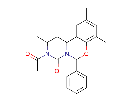 3-acetyl-2,8,10-trimethyl-6-phenyl-1,2,3,11b-tetrahydro-benzo[<i>e</i>]pyrimido[1,6-<i>c</i>][1,3]oxazin-4-one