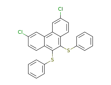 Molecular Structure of 21147-88-6 (3,6-Dichlor-9,10-bis-(phenylmercapto)-phenanthren)