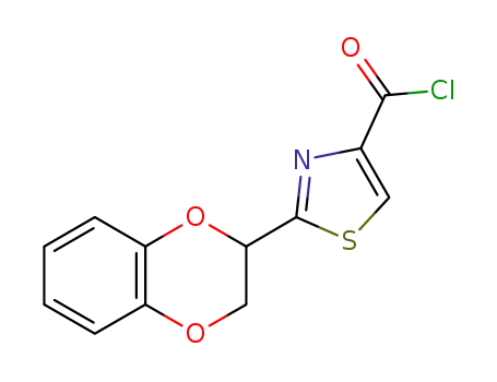 Molecular Structure of 175203-35-7 (2-(1,4-Benzodioxan-2-yl)thiazole-4-carbonyl chloride)