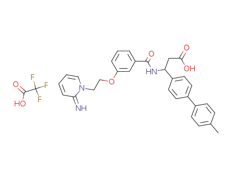 3-(4'-methyl biphenyl-4-yl)-3-{3-[2-(2-imino-2H-pyridin-1-yl)ethoxy]benzoylamino}propionic acid trifluoroacetate