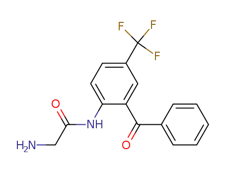 Molecular Structure of 973-24-0 (2-aminoacetamido-5-(trifluoromethyl)benzophenone)