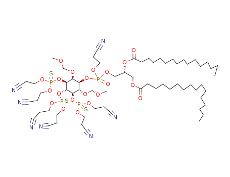 1D-O-(1,2-di-O-palmitoyl-sn-(2S)glycerol-3-O-cyanoethylphospho)-3,4,5-(dicyanoethyl phosphothionate)-2,6-O-bis(methoxymethyl)-myo-inositol