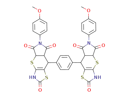 1,4-bis(N-(4-methoxyphenyl)-3,5,6,7-tetrahydrothiopyrano[2,3-d]thiazolidin-2-oxo-5,6-dicarboximidyl)benzene